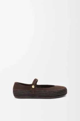 Rio Mary-Jane in Suede and Raffia
