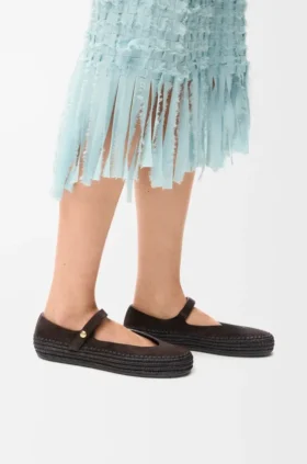 Rio Mary-Jane in Suede and Raffia
