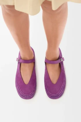 Rio Mary-Jane in Suede and Raffia