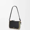 Rio Pouch in Classic Calfskin and Raffia Rio Pouch in Classic Calfskin and Raffia