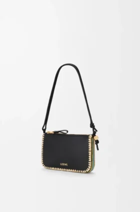 Rio Pouch in Classic Calfskin and Raffia