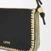 Rio Pouch in Classic Calfskin and Raffia Rio Pouch in Classic Calfskin and Raffia