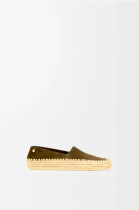 Rio Slipper in Suede and Raffia
