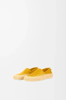 Rio Slipper in Suede and Raffia