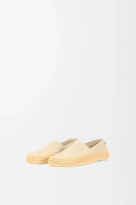 Rio Slipper in Suede and Raffia