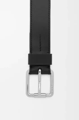 Roller Curve Belt in Shiny Sleek Calfskin