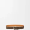 Roller Curve Belt in Supple Grained Calfskin