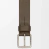 Roller Curve Belt in Supple Grained Calfskin