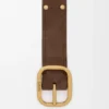 Rounded Soft Belt in Suede Calfskin Rounded Soft Belt in Suede Calfskin