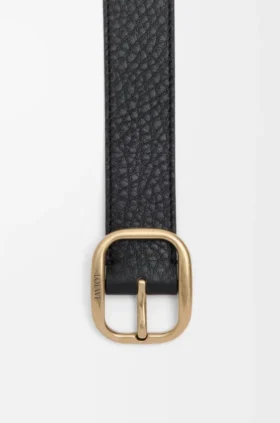 Rounded Soft Belt in Supple Grained Calfskin