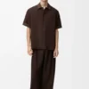 Short Sleeve Shirt in Cotton and Linen Short Sleeve Shirt in Cotton and Linen