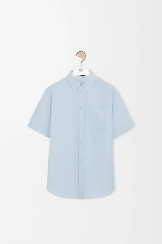 Short Sleeve Shirt in Cotton Blend Short Sleeve Shirt in Cotton Blend