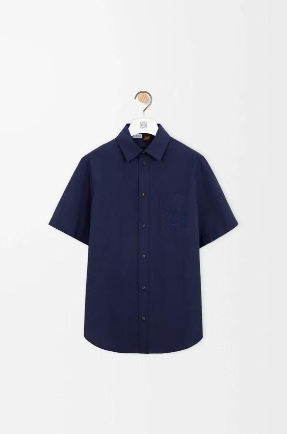 Short Sleeve Shirt in Cotton Blend Short Sleeve Shirt in Cotton Blend
