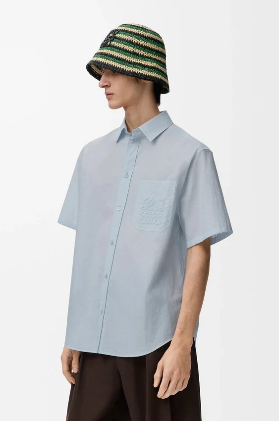 Short Sleeve Shirt in Cotton Blend Short Sleeve Shirt in Cotton Blend