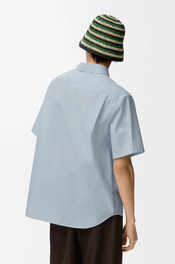 Short Sleeve Shirt in Cotton Blend Short Sleeve Shirt in Cotton Blend