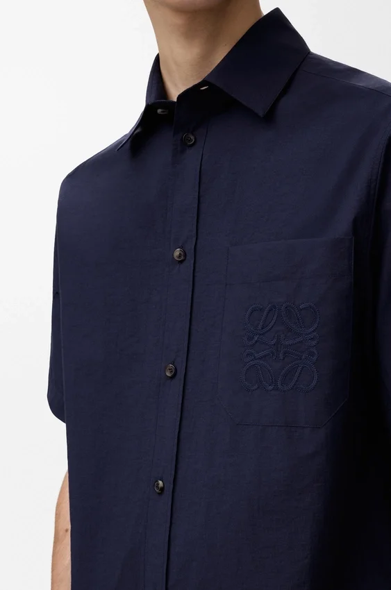 Short Sleeve Shirt in Cotton Blend Short Sleeve Shirt in Cotton Blend