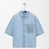 Short Sleeve Shirt in Denim Short Sleeve Shirt in Denim