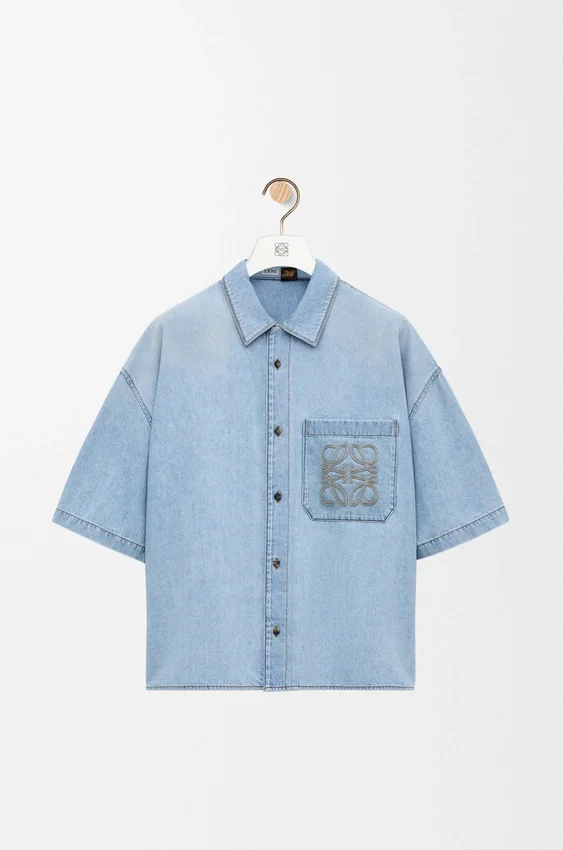 Short Sleeve Shirt in Denim Short Sleeve Shirt in Denim