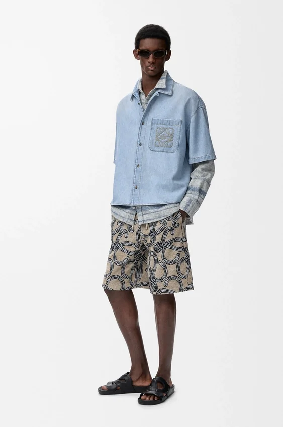 Short Sleeve Shirt in Denim Short Sleeve Shirt in Denim
