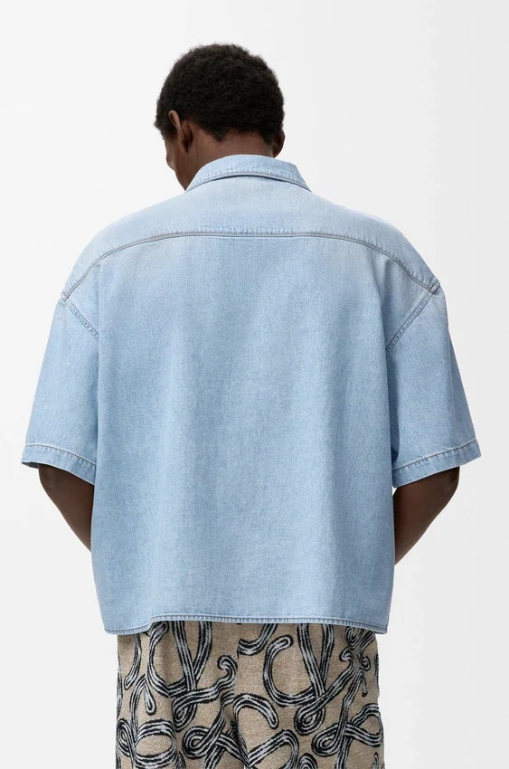 Short Sleeve Shirt in Denim Short Sleeve Shirt in Denim