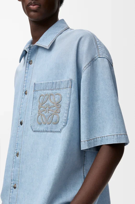 Short Sleeve Shirt in Denim Short Sleeve Shirt in Denim