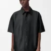 Short Sleeve Shirt in Nappa Lambskin Short Sleeve Shirt in Nappa Lambskin