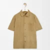 Short Sleeve Shirt in Suede Goatskin Short Sleeve Shirt in Suede Goatskin