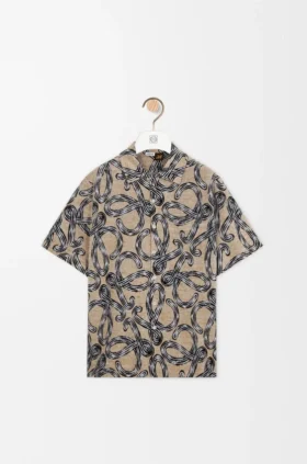 Short Sleeve Shirt in Terry Cotton Jacquard Short Sleeve Shirt in Terry Cotton Jacquard