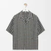 Short Sleeve Shirt in Viscose and Linen Blend Short Sleeve Shirt in Viscose and Linen Blend