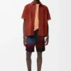 Short Sleeve Shirt in Suede Goatskin Short Sleeve Shirt in Suede Goatskin