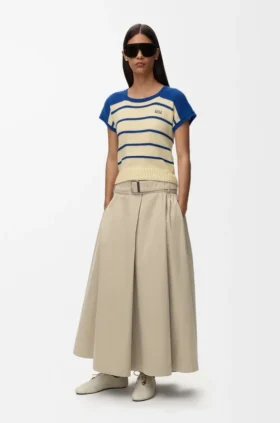 Skirt in Cotton and Silk Skirt in Cotton and Silk