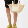 Small Basket Bag in Palm Leaf and Calfskin Small Basket Bag in Palm Leaf and Calfskin