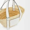 Small Basket Bag in Palm Leaf and Calfskin Small Basket Bag in Palm Leaf and Calfskin
