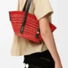 Small Braid Basket in Iraca Palm and Calfskin Small Braid Basket in Iraca Palm and Calfskin