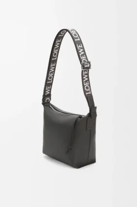 Small Cubi Crossbody Bag in Supple Smooth Calfskin and Jacquard