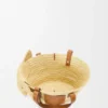Small Elephant Basket in Raffia and Calfskin Small Elephant Basket in Raffia and Calfskin