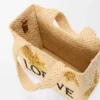 Small Loewe Font Tote in Raffia Small Loewe Font Tote in Raffia
