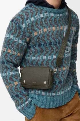 Small Pebble Messenger Bag in Supple Grained Calfskin Small Pebble Messenger Bag in Supple Grained Calfskin