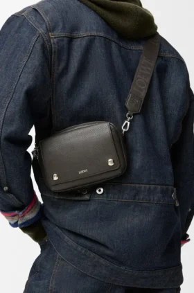 Small Pebble Messenger Bag in Supple Grained Calfskin Small Pebble Messenger Bag in Supple Grained Calfskin