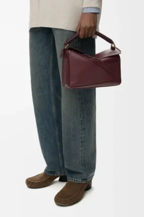 Small Puzzle Bag in Smooth Calfskin and Nappa Lambskin