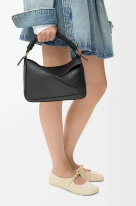 Small Puzzle Bag in Smooth Calfskin and Nappa Lambskin