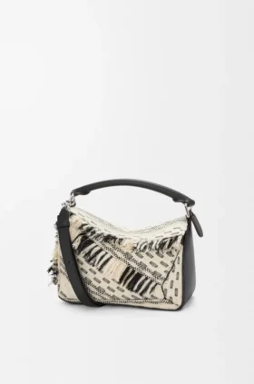 Small Puzzle Bag in Woven Textile