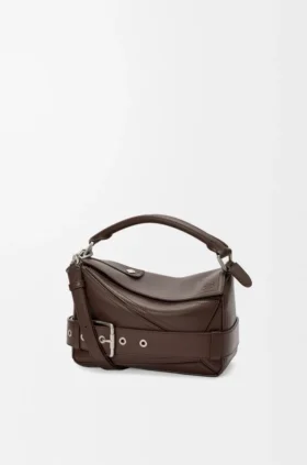 Small Puzzle Biker Bag in Shiny Calfskin