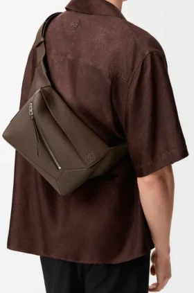 Small Puzzle Bumbag in Grained Calfskin Small Puzzle Bumbag in Grained Calfskin