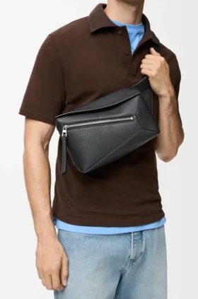 Small Puzzle Bumbag in Grained Calfskin Small Puzzle Bumbag in Grained Calfskin