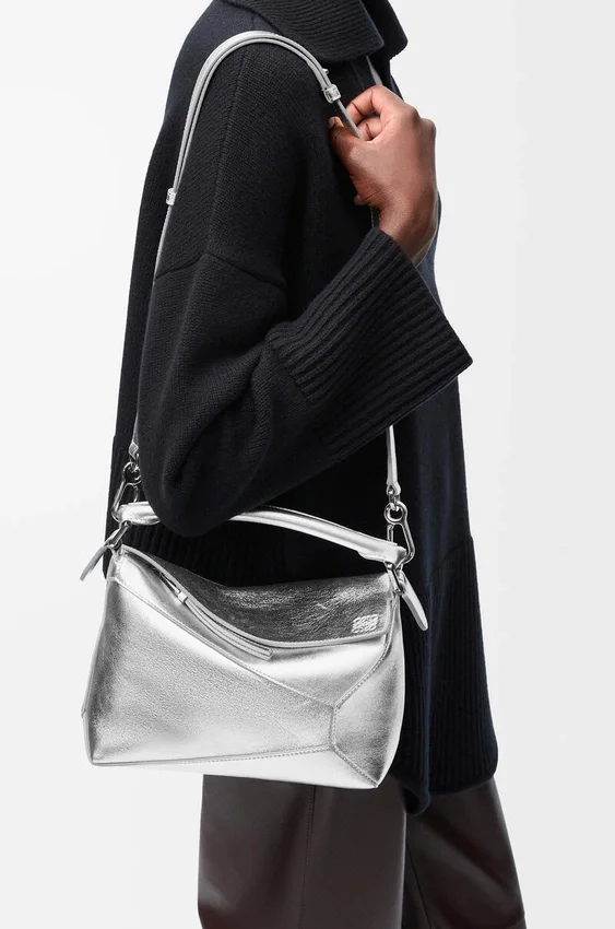 Small Puzzle Edge Bag in Laminated Lambskin Small Puzzle Edge Bag in Laminated Lambskin
