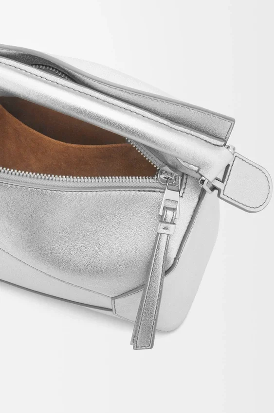 Small Puzzle Edge Bag in Laminated Lambskin Small Puzzle Edge Bag in Laminated Lambskin