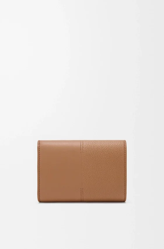 Small Vertical Wallet in Smooth and Grained Calfskin Small Vertical Wallet in Smooth and Grained Calfskin