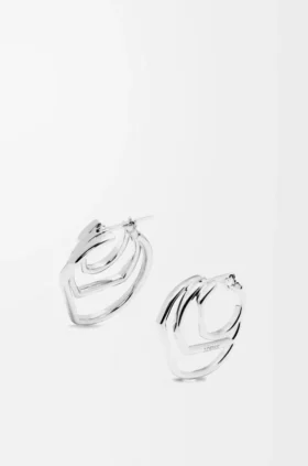 Stacked Hoop Earrings in Sterling Silver