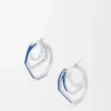 Stacked Hoop Earrings in Sterling Silver and Enamel Stacked Hoop Earrings in Sterling Silver and Enamel